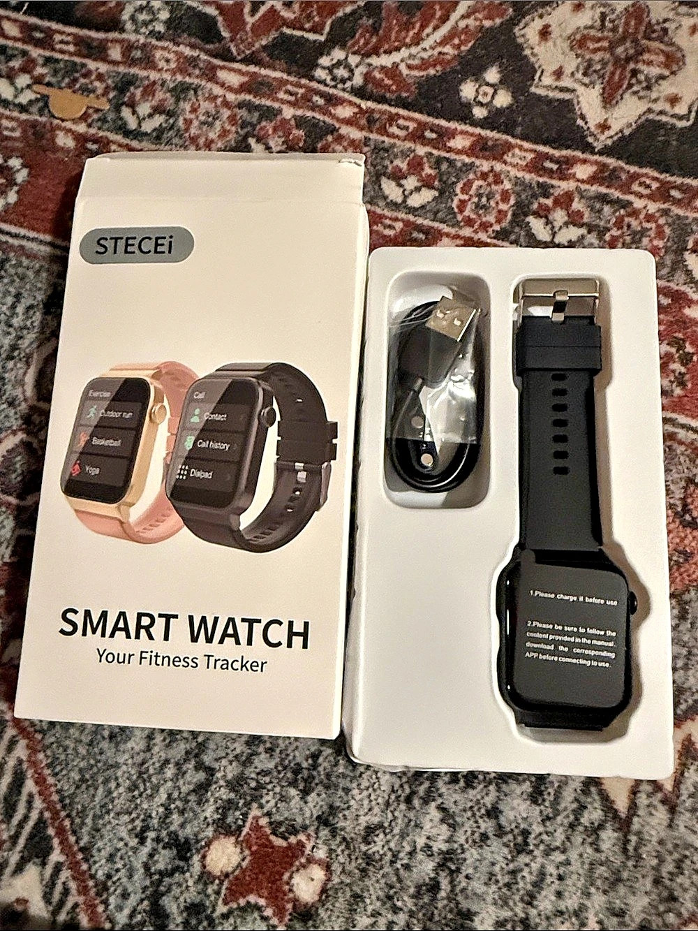 STECEi T903 Smart Watch Fitness Tracker Black NWT